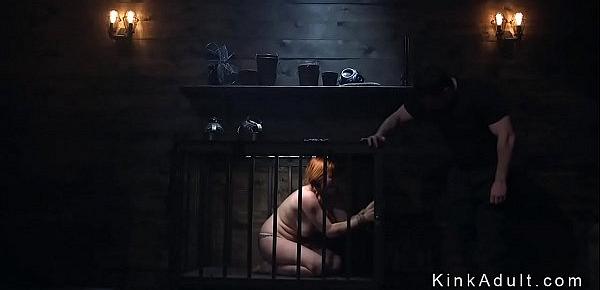 Master anal fucks chained redhead bbw